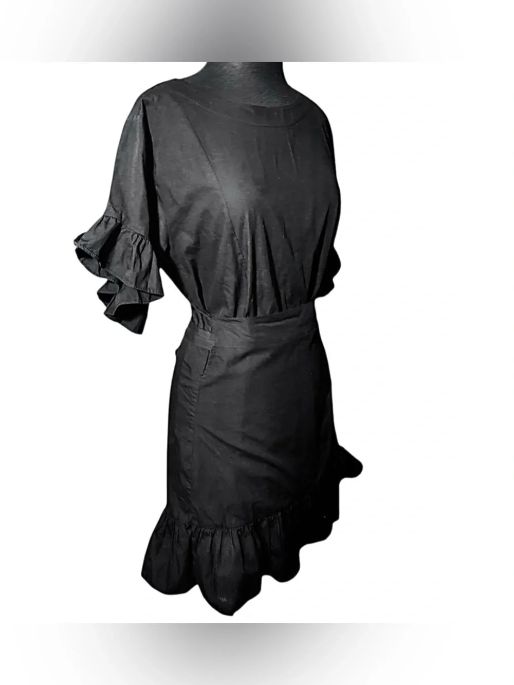 Socialite Women’s Ruffle Flare Sleeve Tie-Waist Mini Dress